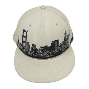⚾️🧢 MLB New Era 59Fifty San Francisco Giants Fitted Cap 7 5/8 Beige City Skyline
